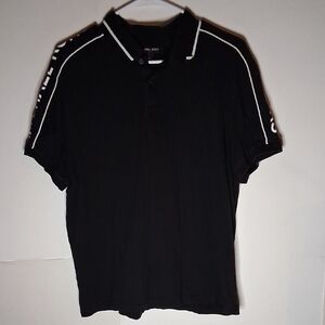 Michael Kors Black With White Trim Men's Polo Shirt Size Large